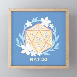 All Natural- Nat20 Framed Mini Art Print