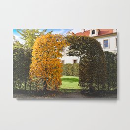 Autumn at Wallenstein Garden, Prague Metal Print