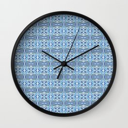 Gentle blue flowy and wavy pattern Wall Clock