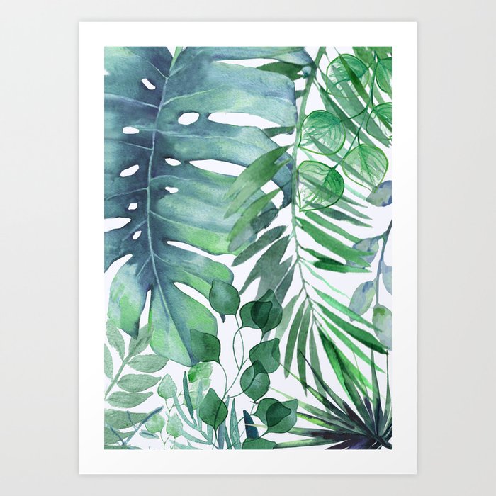 Tropical Leaves Art Print By Nadja1 Society6