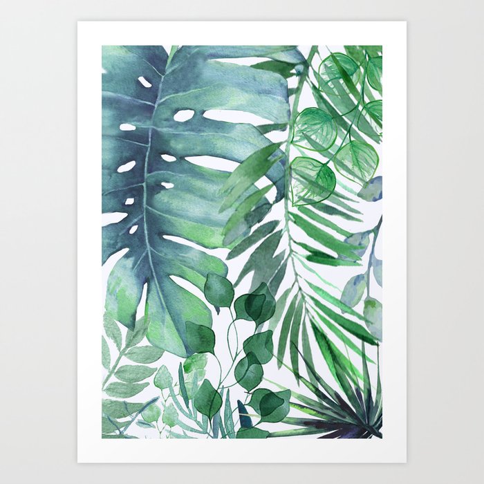 Tropical  Leaves Art Print
