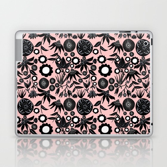 Adventure in the field of flowers - Pink Laptop & iPad Skin