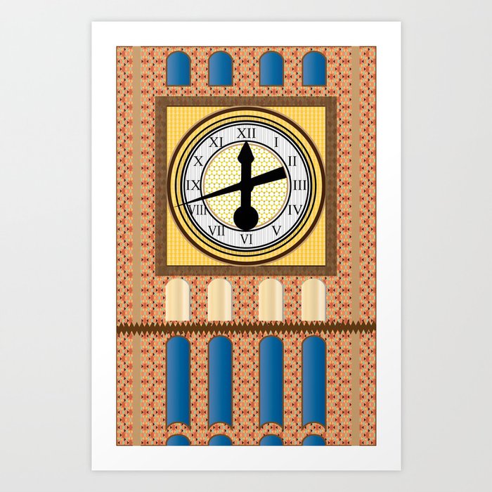 Tower Clock Art Print