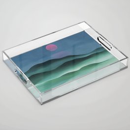 Pink Moon over Water (1924) by Georgia O'Keeffe Acrylic Tray