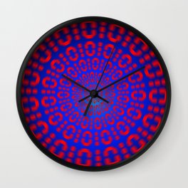 binary code optical illusion rotation Wall Clock