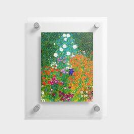 Gustav Klimt - Flower Garden Floating Acrylic Print