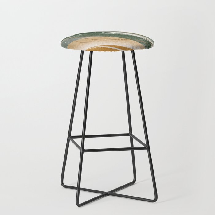 Abstract Rushes in Sage Green Bar Stool
