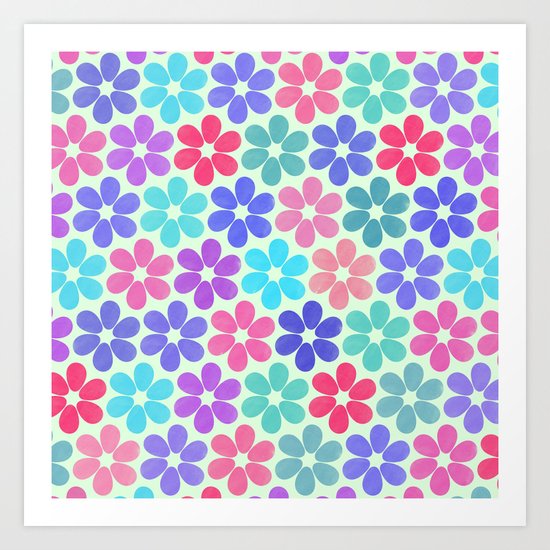 Colorful Floral Pattern Art Print