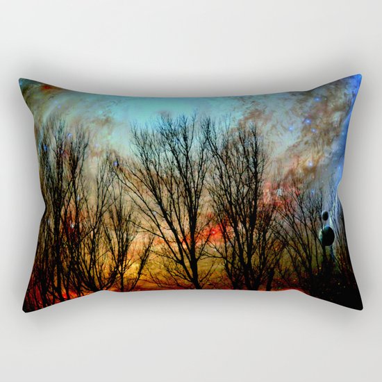 space nebula forest Rectangular Pillow