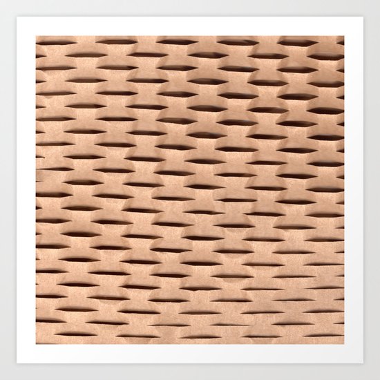 Brown Kraft Paper Weave Texture Art Print