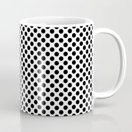 Minimalistic black and white small polka dots pattern Coffee Mug