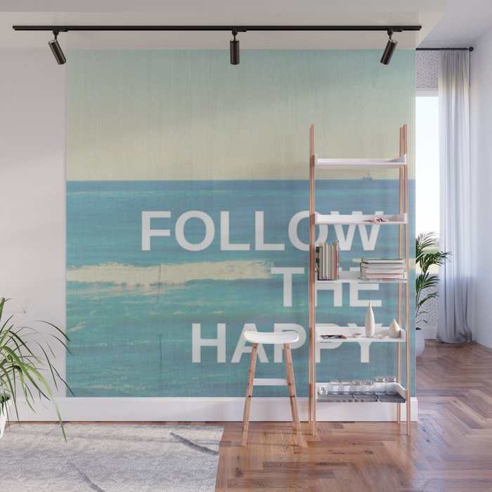 Follow the Happy Wall Mural