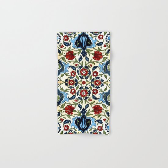 Tile with Carnations Hand & Bath Towel