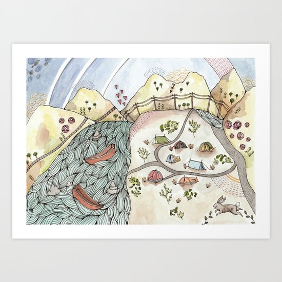 Desert Camp Art Print