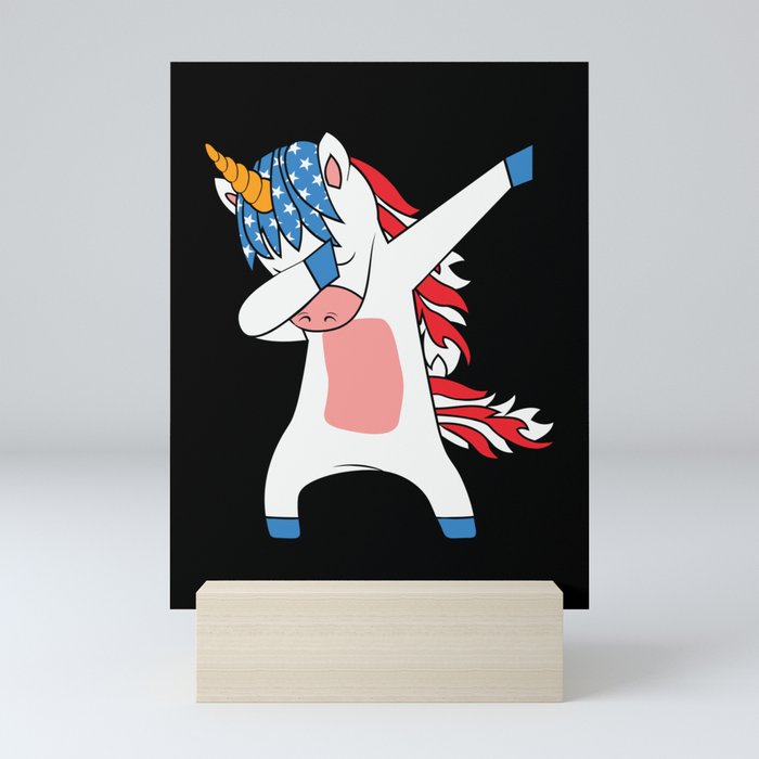 Dabbing Unicorn Mini Art Print