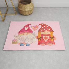 Valentine’s Day with Gnome couple Rug