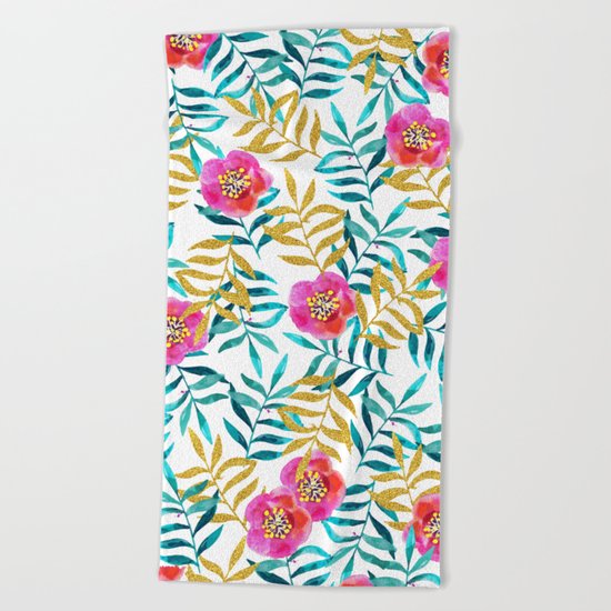 Floral Sweetness #society6 #decor #buyart Beach Towel