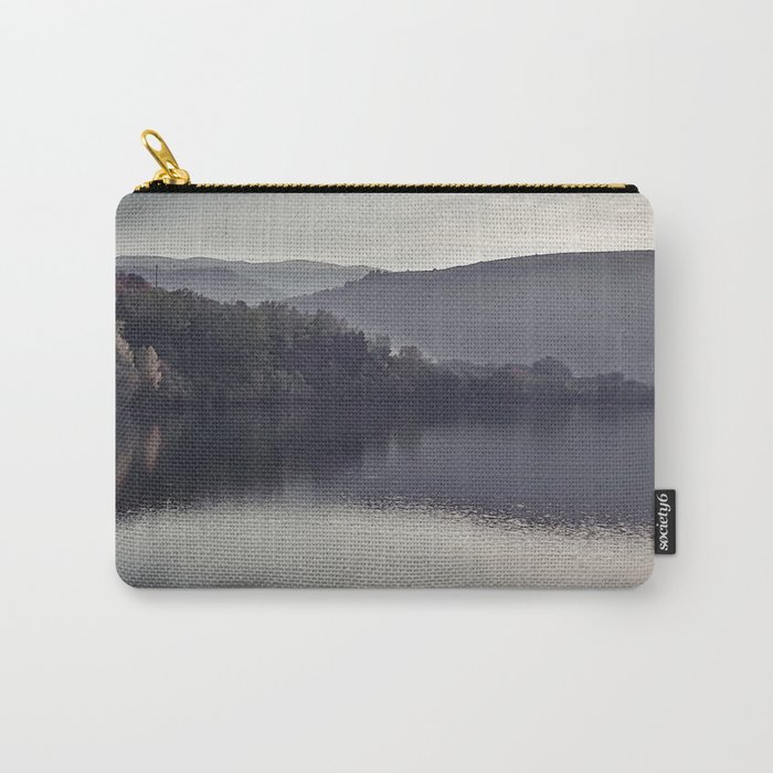 Deep autumn mountain lake mirror landscape Carry-All Pouch