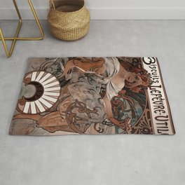 Alphonse Mucha Biscuits Lefevre Utile,No.3, Area & Throw Rug