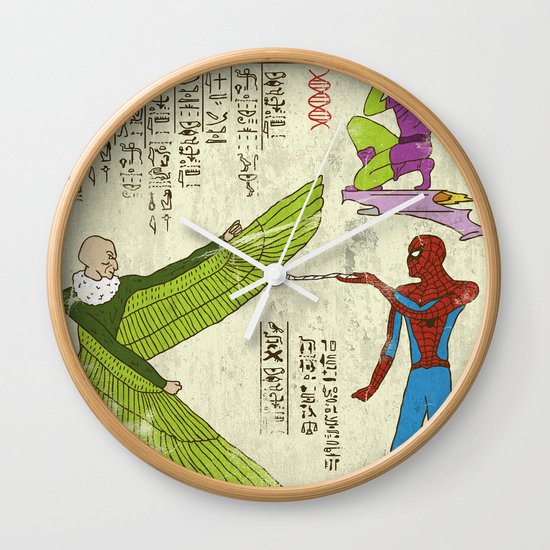 Hero-glyphics: Web-Slinger Wall Clock
