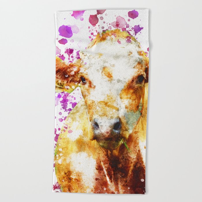 Watercolor Cow Painting Cow Print Cow Design Watercolor