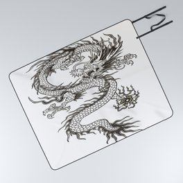 Chinese dragon Illustration Picnic Blanket