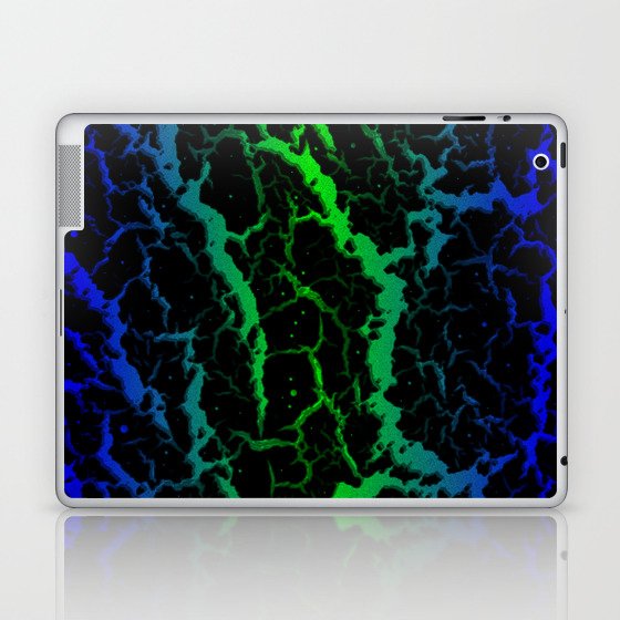 Cracked Space Lava - Blue/Green Laptop & iPad Skin