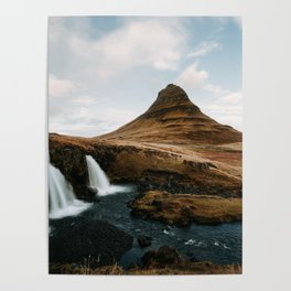 Kirkjufell Waterfalls, Iceland Poster