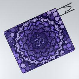 OM Symbol - Dot Art - purple palette Picnic Blanket