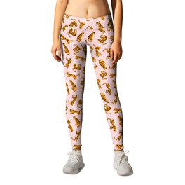 Cute tigers Leggings | Print, Hand Drawn, Illustration, Curated, Graphicdesign, Digital, Cute, Girly, Cat, Animal 