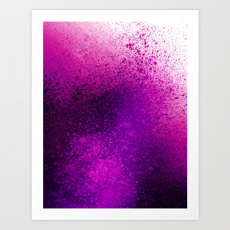 Vivid Hot Pink Spray Paint Art Art Print By Ovko Society6