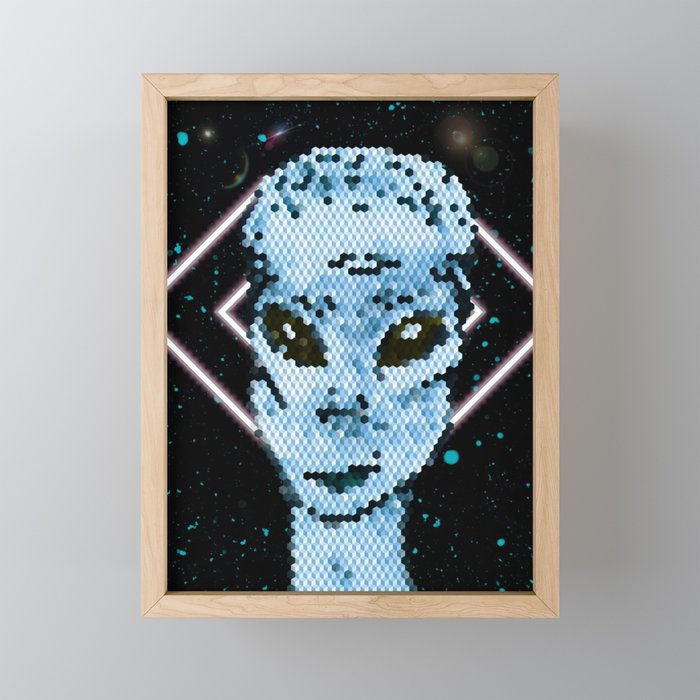 Alien’s first picture.  Framed Mini Art Print