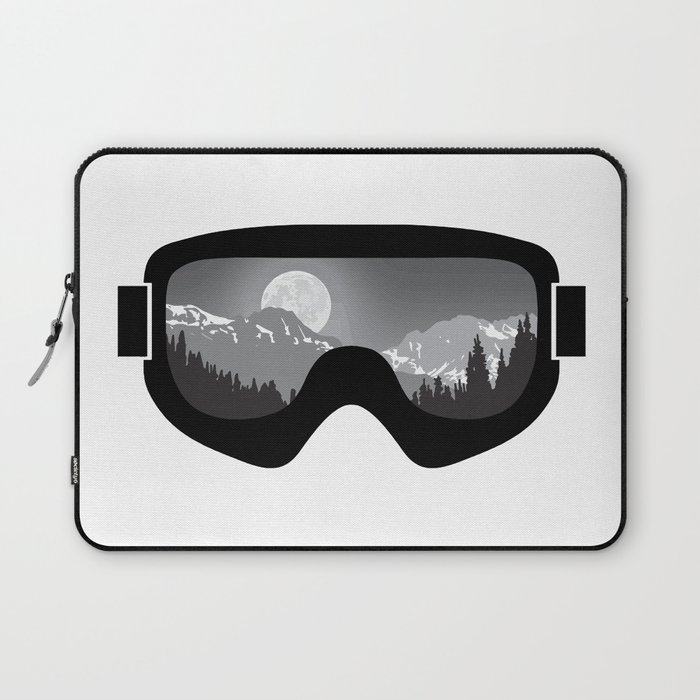 Moonrise Goggles - B+W - Black Frame | Goggle Designs | DopeyArt Laptop Sleeve