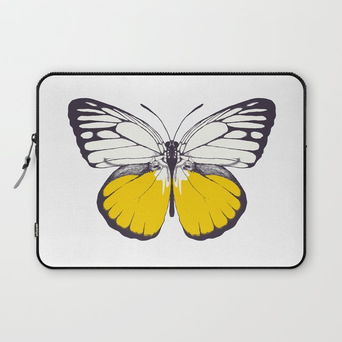 Yellow Butterfly Laptop Sleeve