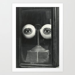 Eyes of God - Optician's Shop Window black and white photography / photographs Art Print