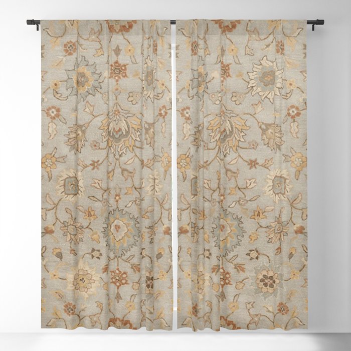 Antique Persian Floral Medallion Vector Painting Blackout Curtain by ...