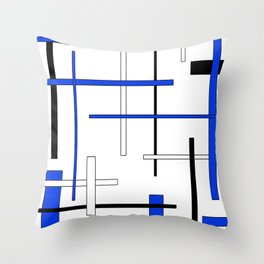 Abstract geometric pattern - blue. Throw Pillow