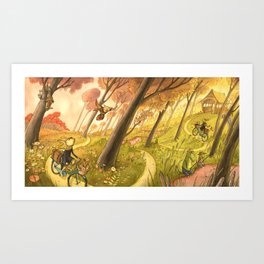 Bike Ride Through The Woods Art Print