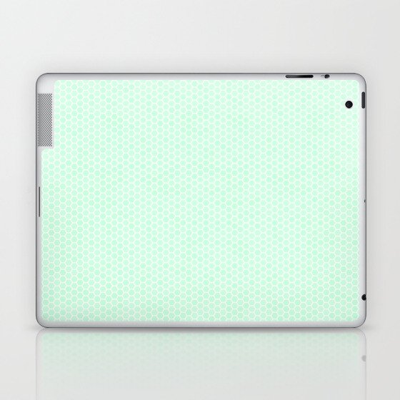 Large Mint Green Honeycomb Bee Hive Geometric Hexagonal Design Laptop & iPad Skin
