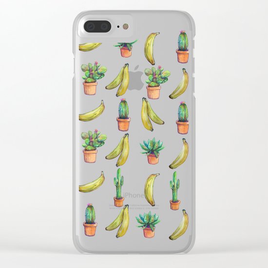 For Her (cactus and Bananas) Clear iPhone Case