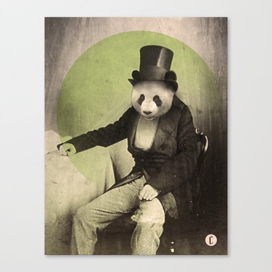 Proper Panda Canvas Print