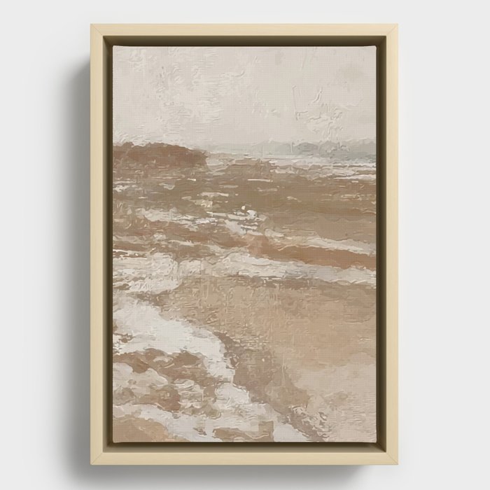 Neutral Painting Seascape | Coastal 2/3 Framed Canvas