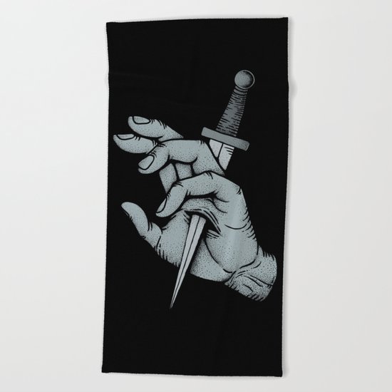Stabbed Beach Towel