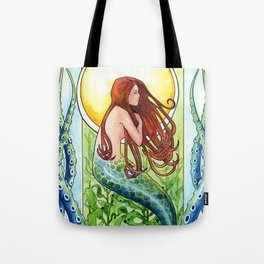 Kelp Forest Mermaid Tote Bag