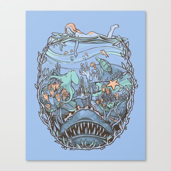 What Lurks Beneath Canvas Print