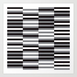 Barcode 00 in BW Art Print | Palm, Black, Tom, Springs, Modern, Stripe, Pattern, Graphicdesign, Barcode, Lowe 