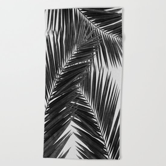 Palm Leaf Black & White III Beach Towel