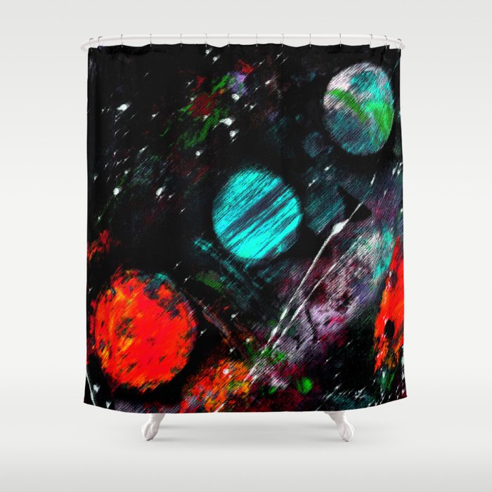 Collision Course Shower Curtain