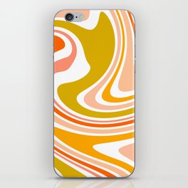 Liquid Retro Abstract Swirl Spiral Colorful retro 70s iPhone Skin