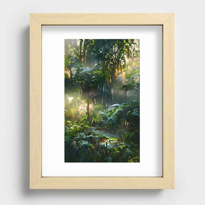 Radient Rainforest Recessed Framed Print